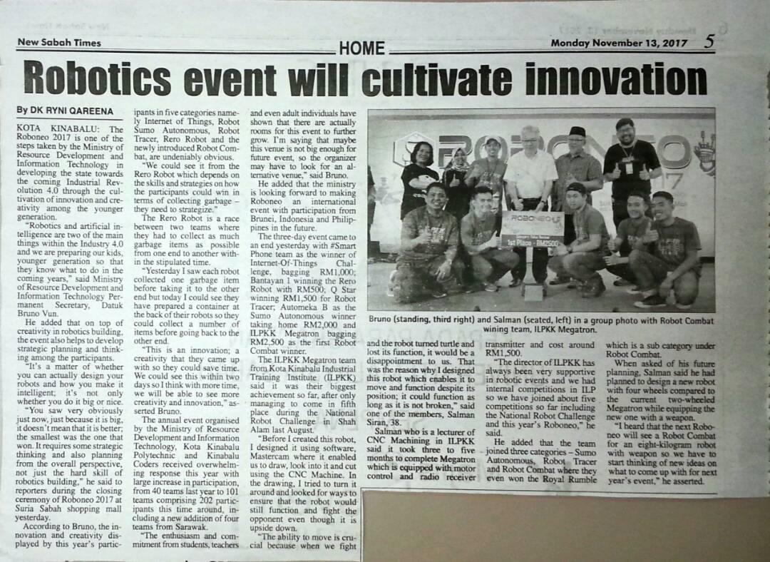 Robotics event will cultivate innovation